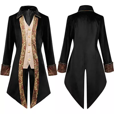 Buy Coat Steampunk Victorian Morning Steampunk Mens Retro Gothic Jacket Frock • 40.19£