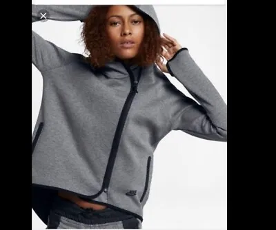 Buy Nike Sportswear Tech Fleece Full Zip Cape Gray Hoodie Jacket Sz XL Asymmetric • 29.99£