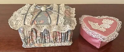 Buy 2 Handmade Cloth Trinket Containers • 17.95£