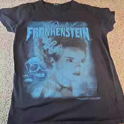 Buy Rock Rebel Bride Of Frankenstein 2000s Slim Fit T-shirt - Sz M • 18.90£