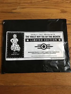 Buy Fallout Vault Boy Tee Of The Month Limited Edition “V.A.N.S.” #46 Sz Medium • 49.82£