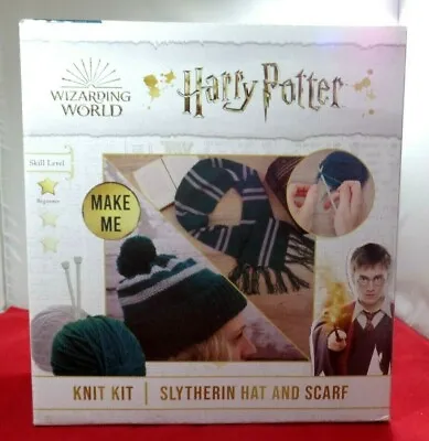 Buy SLYTHERIN - Harry Potter Wizarding World Hogwarts Winter Hat & Scarf Knit Kit • 9.95£