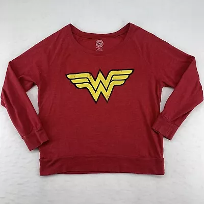 Buy DC Comics Wonder Woman Graphic Print Shirt Top Large 11/13 Juniors Girls Red L • 3.94£