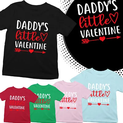 Buy Daddy's Little Valentine T-Shirt Valentine's Day Kids Tee Top #VD • 7.59£
