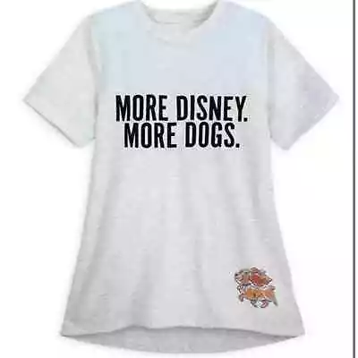 Buy NWT Disney Parks More Disney More Dogs T Shirt Women Lady And The Tramp Large • 27.67£