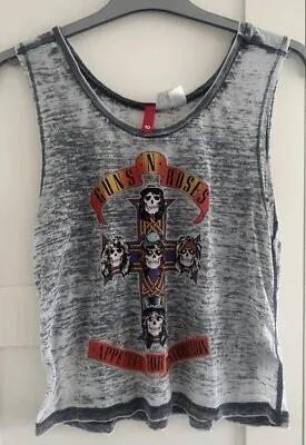 Buy Guns N’ Roses Vest Top Rock Band Appetite For Destruction Merch T Shirt Size 10 • 14.50£