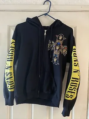 Buy RARE Guns N’ Roses “Not In This Lifetime TOUR” Zipped Black Hoodie SMALL • 77.21£