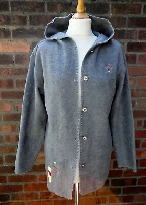 Buy Vintage Disney Fleece Jacket Hoodie. Grey Embroidered Winnie The Pooh Bear. S/M • 12£