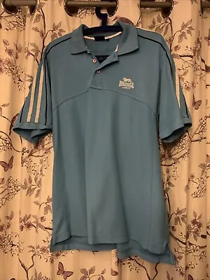 Buy Vintage Lonsdale Sky Blue 2!striped Short-sleeved Polo Shirt T-shirt Size L • 4£