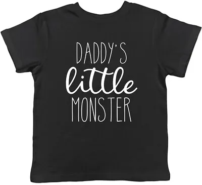 Buy Daddy's Little Monster Boys Girls Childrens Kids T-Shirt • 5.99£