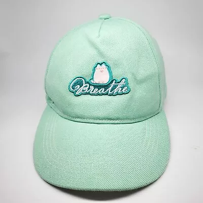 Buy Pusheen Hat Cap Womens Green Adjustable OSFM Strapback Breathe Polyster • 14.65£