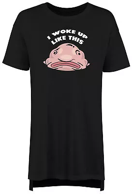 Buy Funny Blobfish Nightie Womens I Woke Up Like This Ladies Night Shirt Gift • 13.99£