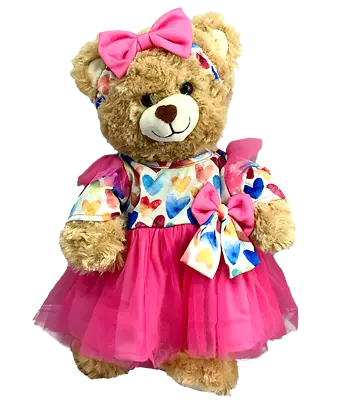Buy 8  PINK HEART DRESS - FITS 8  /20cm TEDDY BEARS - Outfit Only • 11.90£