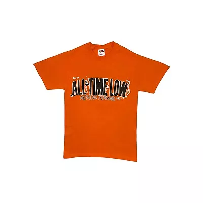 Buy 2010 All Time Low T-Shirt Nothing Personal UK Tour Mens Small Orange FOTL • 39.99£