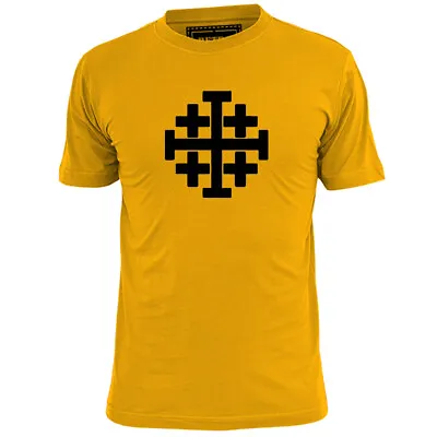Buy Mens Jerusalem Cross T Shirt Heraldic Christian Kingdom • 9.99£