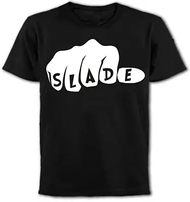 Buy SLADE 70's Glam Rock Band Mens T-Shirt | Free UK Delivery Black Wave Punk Tee UK • 12.99£
