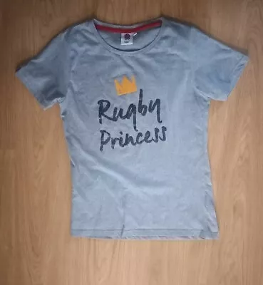 Buy England Rugby Women's T-Shirt Top Grey Official Merch Princess • 10£