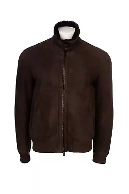 Buy LORO PIANA Shearling Dyed Lamb Fur Lined Crocodile Leather Trim Jacket Coat 3XL • 5,916.25£