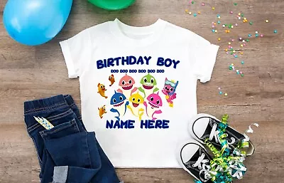 Buy Baby Shark Kids Child Personalised Birthday T-shirt Novelty Happy Birthday • 8.99£