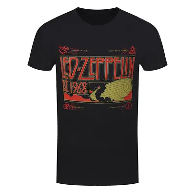 Buy Led Zeppelin T-Shirt & Smoke Rock Band New Black Official • 15.95£