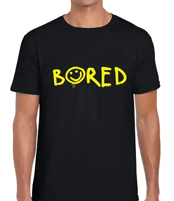 Buy Bored Mens T Shirt Tee Funny Graffiti Urban Art Banksy Artist Retro Fashion Cool • 7.99£