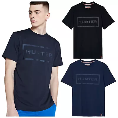 Buy Hunter Mens Original Logo T-Shirt Breathable Lightweight Crew Neck Cotton Top • 29.95£