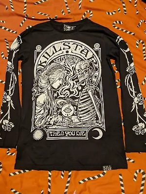 Buy Killstar Fortune Teller Skeleton Top Size XS Witch Alternative Goth Punk Spooky • 14£