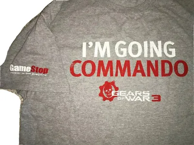 Buy VINTAGE TEE GEARS OF WAR 3 I'm Going Commando T-Shirt Gray XL GOW GameStop NOS • 118.11£