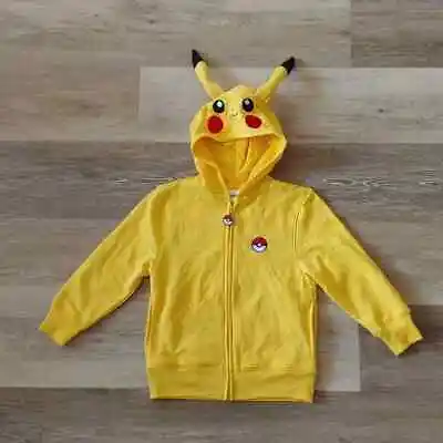 Buy NWOT Pokemon Youth Kids Full Zip Hooded Pikachu Jacket Yellow Size XS • 11.80£