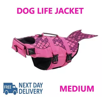 Buy Dog Life Vest Jacket Pet Preserver Safety Aquatic Swim Float Vest Size Medium • 12.50£