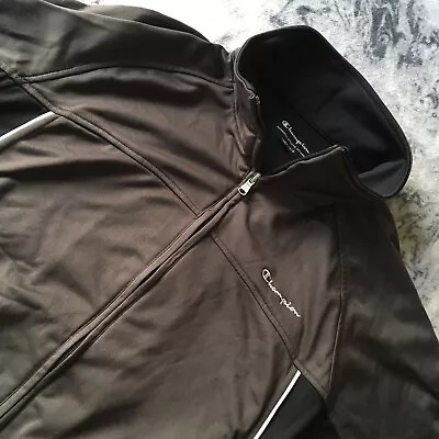 Buy Vintage Champion Mens Zip Tracksuit Jacket Grey Black Track Top Zip Bomber XL • 22.99£