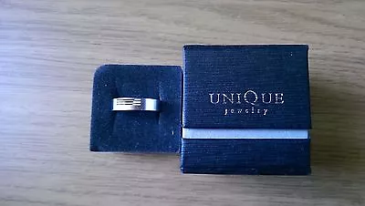 Buy Unique Jewellery Men's Stainless Steel Ring With Three Slices (Size S) • 14.95£
