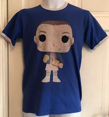 Buy Fruit Of The Loom Mens Stranger Things Eleven Blue Cotton T Shirt Top Size M • 15.99£