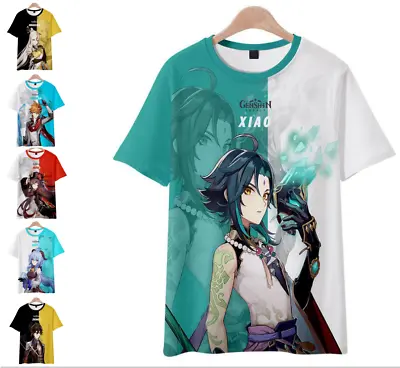 Buy Genshin Impact T-Shirts Game 3D Print Streetwear Men Women Fashion T Shirt Tops • 13.80£