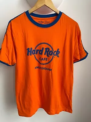 Buy HARD ROCK CAFE Amsterdam Mens T-Shirt Orange Large Used • 8£