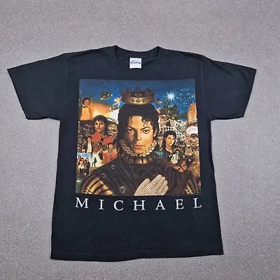 Buy Michael Jackson Shirt Adult Medium Black King Of Pop MJ Tour Concert Hanes 2010 • 34.99£