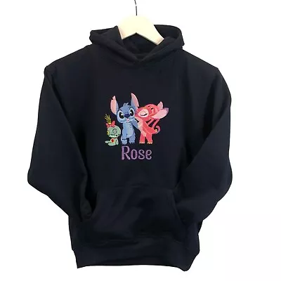 Buy Stitch Angel Patch Personalised Embroidered Hoodie • 26.95£