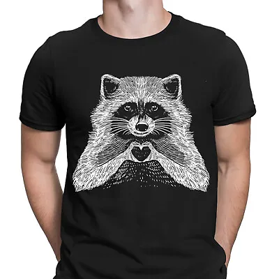 Buy Love Raccoon Animal Lovers Gift Retro Vintage Mens T-Shirts Tee Top #D • 9.99£