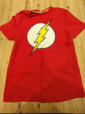Buy The Flash T Shirt Mens Medium M Red Graphic Logo Casual Sport Cotton Outdoors • 6.50£