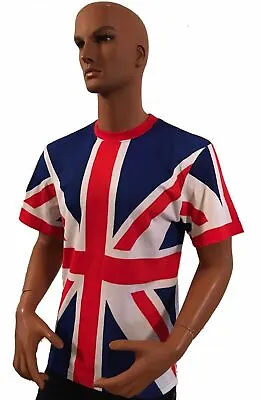 Buy Union Jack T-Shirt Crew Neck Size: XS S M L XL 2XL 3XL For Various Celebration • 10.99£