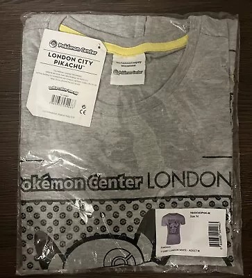 Buy Pokemon Center London Pikachu Adults T-Shirt- GREY MEDIUM BRAND NEW UK48HR ✅ • 19.99£