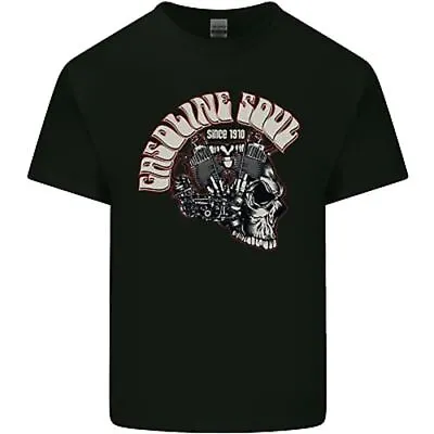 Buy Gasoline Soul Biker Skull Motorbike Chopper Mens Cotton T-Shirt Tee Top • 11.99£