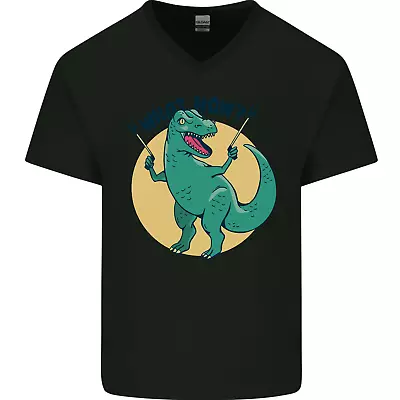Buy T-Rex What Now Funny Dinosaur Mens V-Neck Cotton T-Shirt • 11.99£