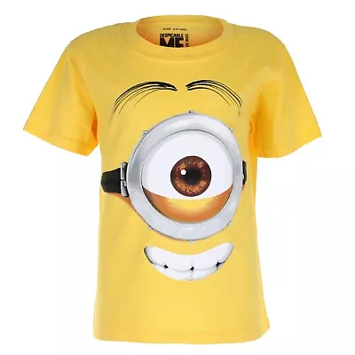 Buy Official Minions Boys Stuart Face T-shirt Yellow 11-12 Years • 13.99£
