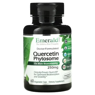 Buy LAST ITEMS / High Dose Quercetin Phytosome By EMERALD LABS US / ALLERGY SUPPORT • 26£