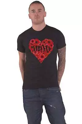 Buy Nirvana Poppy Heart T Shirt • 17.95£