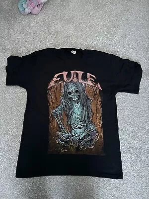 Buy Evile Official Hag T-shirt Ex Con Size Large With Back Print • 20£