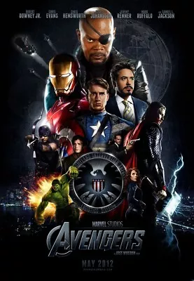 Buy Marvel The Avengers Assemble Movie Poster Iron On Tee T-shirt Transfer • 2.39£