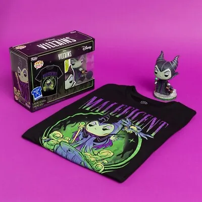 Buy Official Funko Disney Villains Maleficent POP! & Tee : S,M,L • 29.99£