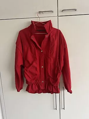 Buy Vintage 90s Red Denim Jacket Size 10 100% Cotton  • 6.99£